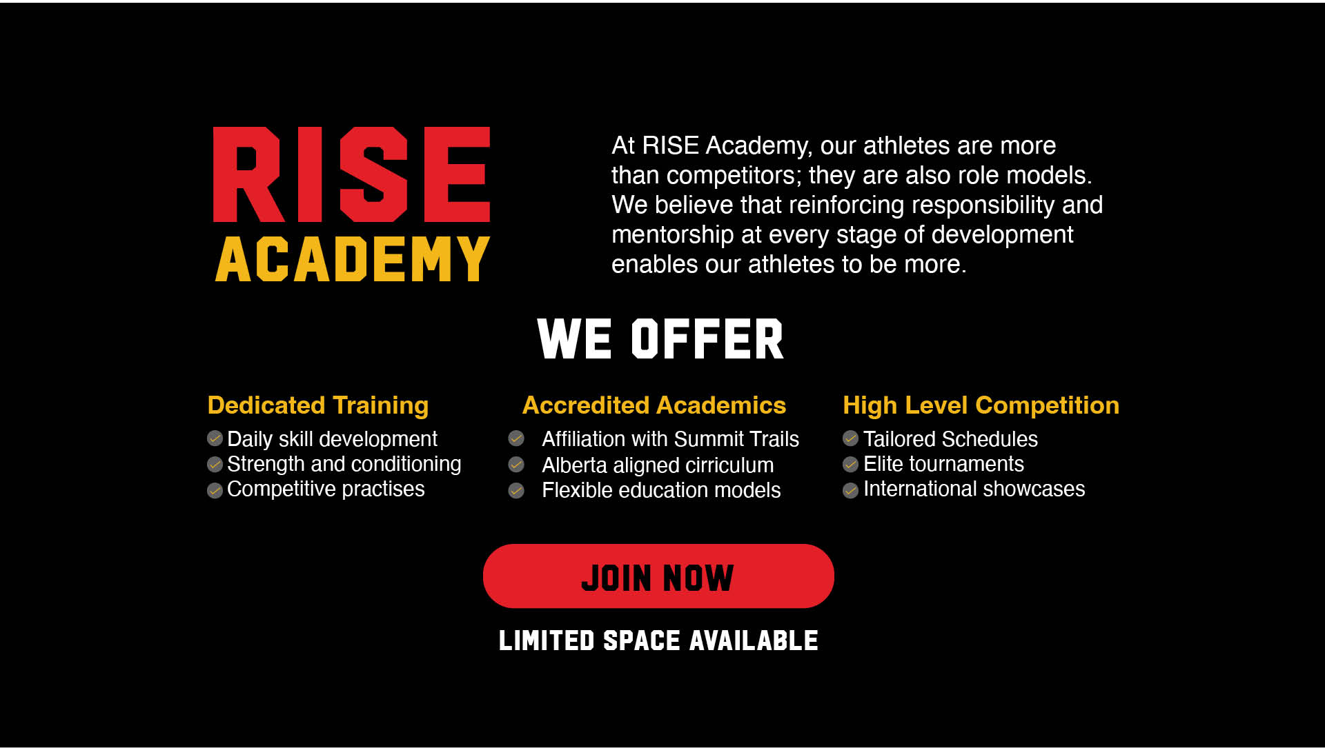 Rise Academy | Elite Athletic Development Program - Coming Soon